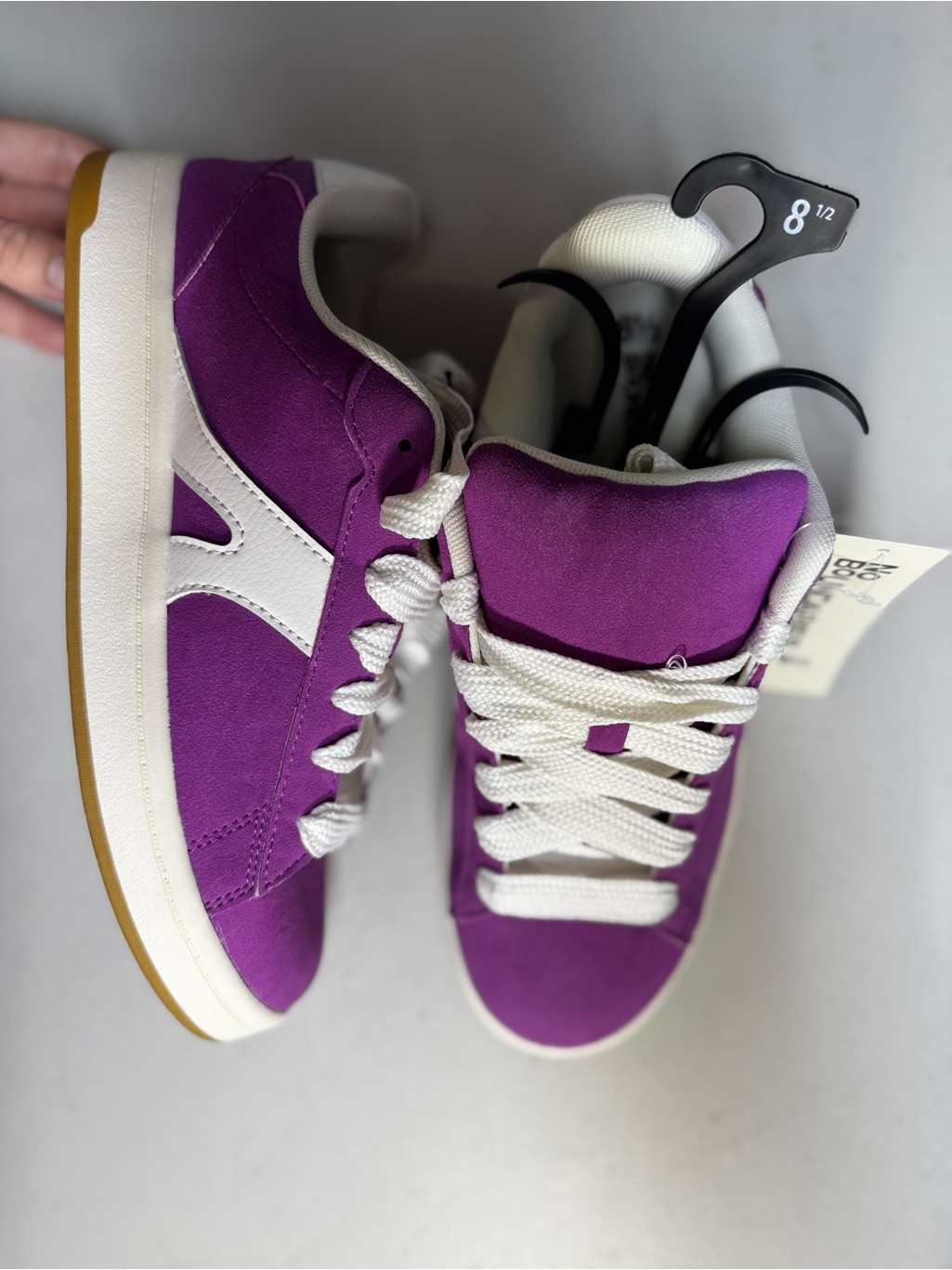 No Boundaries Purple And White Low-Top Sneakers